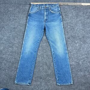 Rustler Jeans Mens 34x33 Blue Straight Leg Classic Denim Casual Everyday Wear